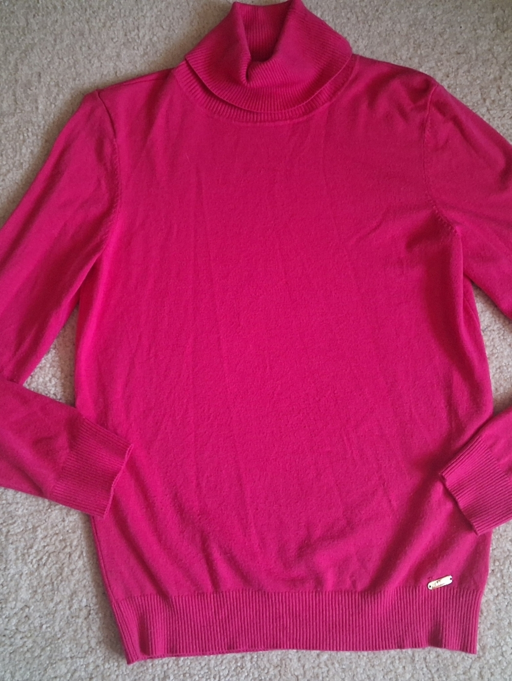 Calvin Klein Hot Pink Turtleneck Sweater